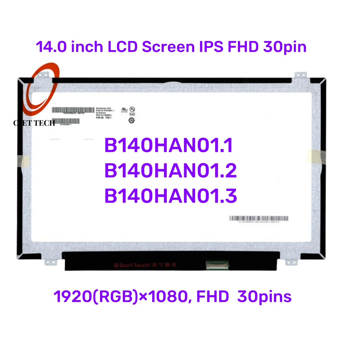 AU Optronics Ǯ HD Ʈ LCD ȭ, IPS FHD 1920x1080 eDP 30 , B140HAN01.1 B140HAN01 B140HAN01.2 B140HAN01.3, ǰ